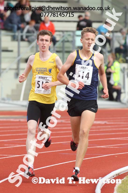 Mens under-20s 3000 metres, Northern Under-13s, U-15s and 17s Championships. Photo: David T. Hewitson/Sports for All Pics